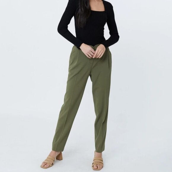 Plenty Monk & Lou Livia Olive Green Trousers 6 - Picture 1 of 11